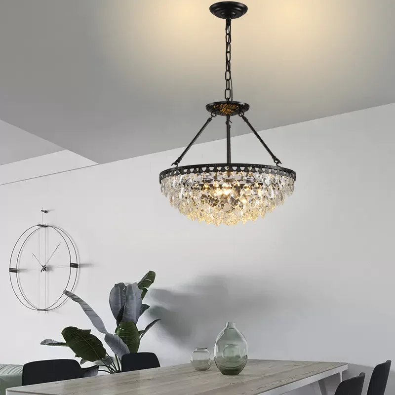 

GHJUYIOL French luxury crystal chandelier retro European style living room dining room room luxurious lighting fixtures