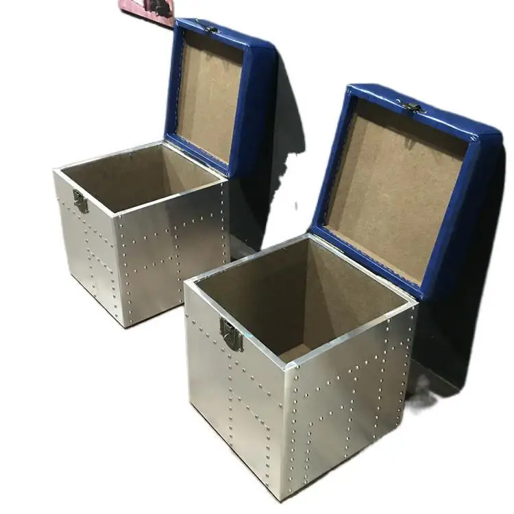 

Shoe change stool Storage aluminum leather sofa stool