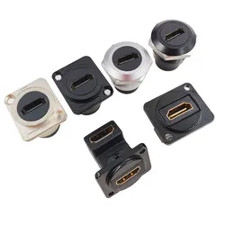 2PCS HDMI high-definition video D-type socket interface conversion 4K docking head female to female