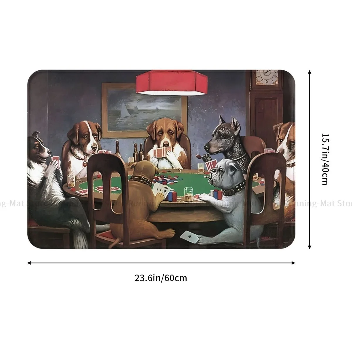 Border Collie Pet Dog Bedroom Mat Dogs Playing Poker A Friend In Need Minimalist Doormat Kitchen Carpet Entrance Door Rug Home