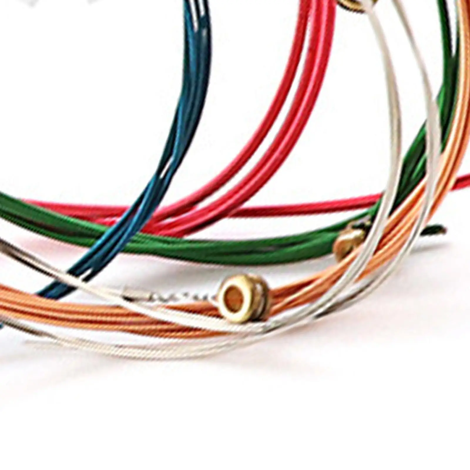 6x Guitar Strings Colorful for Folk Guitar Beginner Learner Electric Guitar