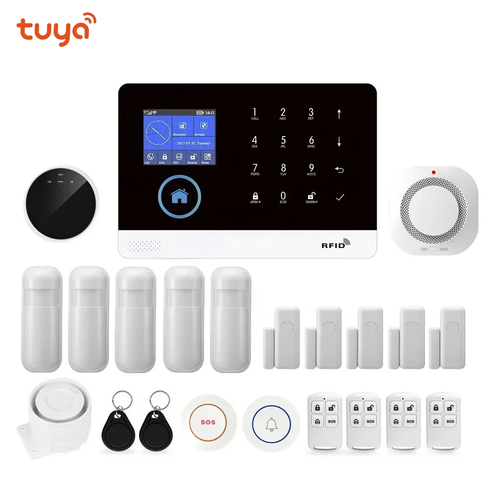 Full Set 433MHz Burglary House Security Systeme Alarme SOS Remote Motion Detector Alarm Wireless WiFi Home Alarm System