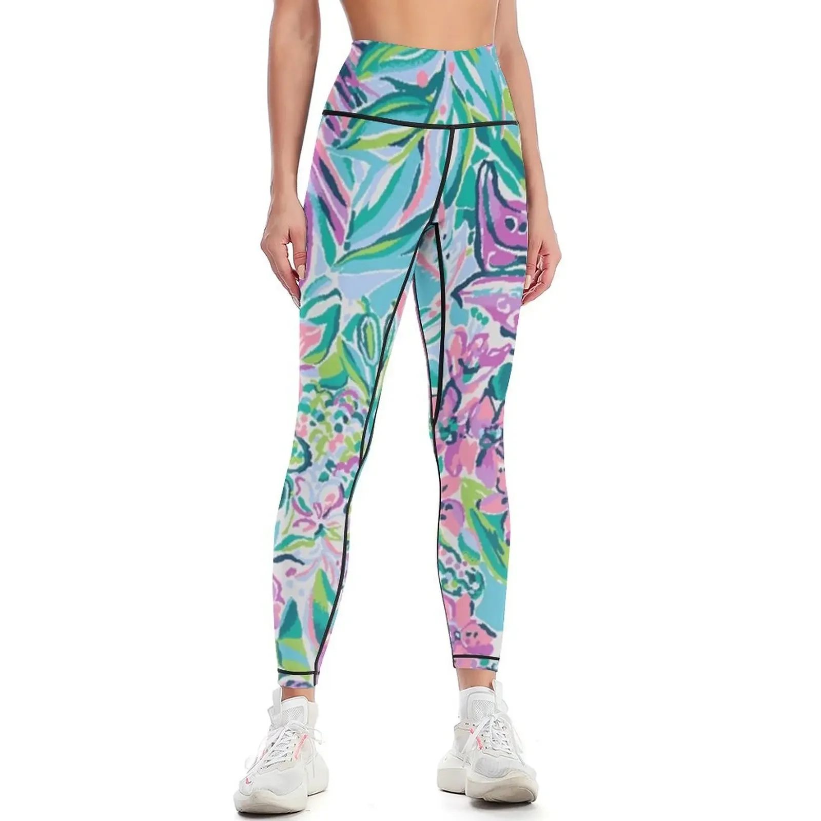 

sweet water floral Leggings workout shorts gym top Womens Leggings