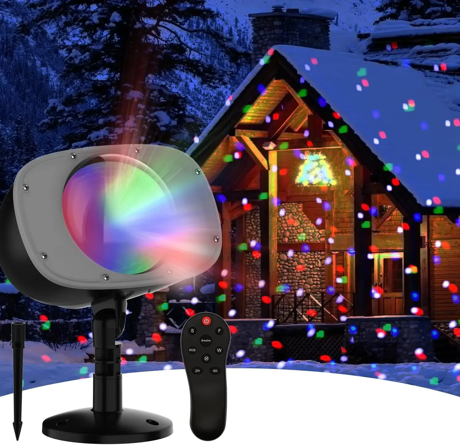 Christmas Snowfall Projection Lights Indoor Outdoor Holiday Lights With Remote Control for Halloween Christmas Party Wedding