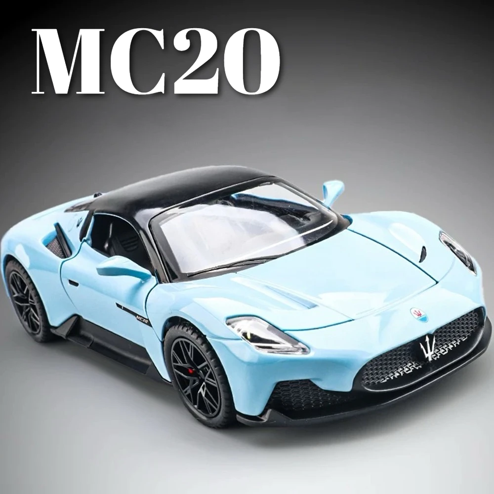 1:24 Scale MC20 Apollo Project EVO Sports Car Model Toy Music Light Pull Back Doors Opened Supercar Models for Kids Presents