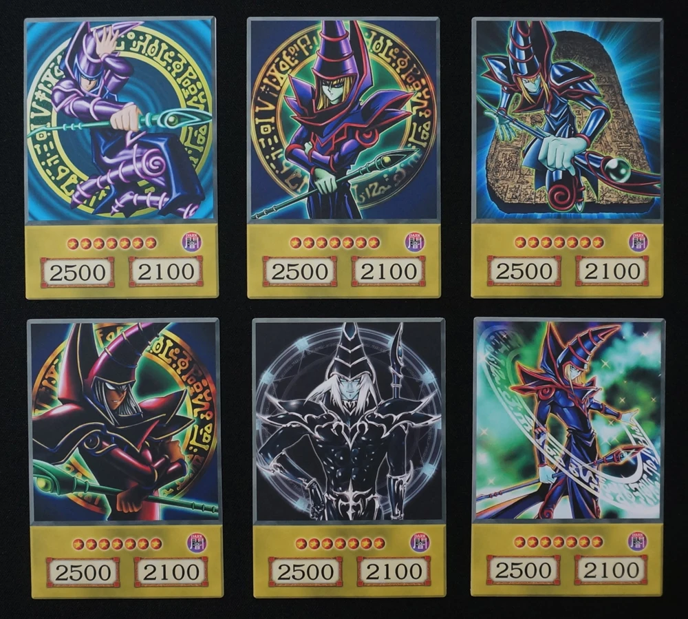 24pcs/set Different Artwork Dark Magician Blue-Eyes White Dragon Red-Eyes Black Dragon Anime Style Orica Collection Paper Cards