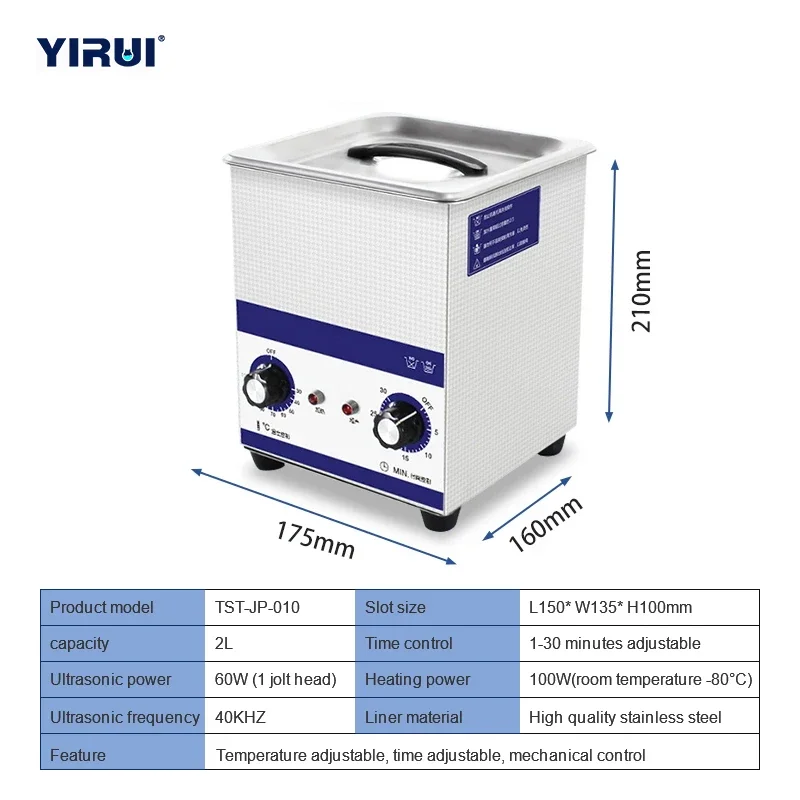small mechanical portable Stainless Steel 2L 3.2L 4.5L 6.5L 10L 15L 22L 30L 38L Industrial ultrasonic cleaner