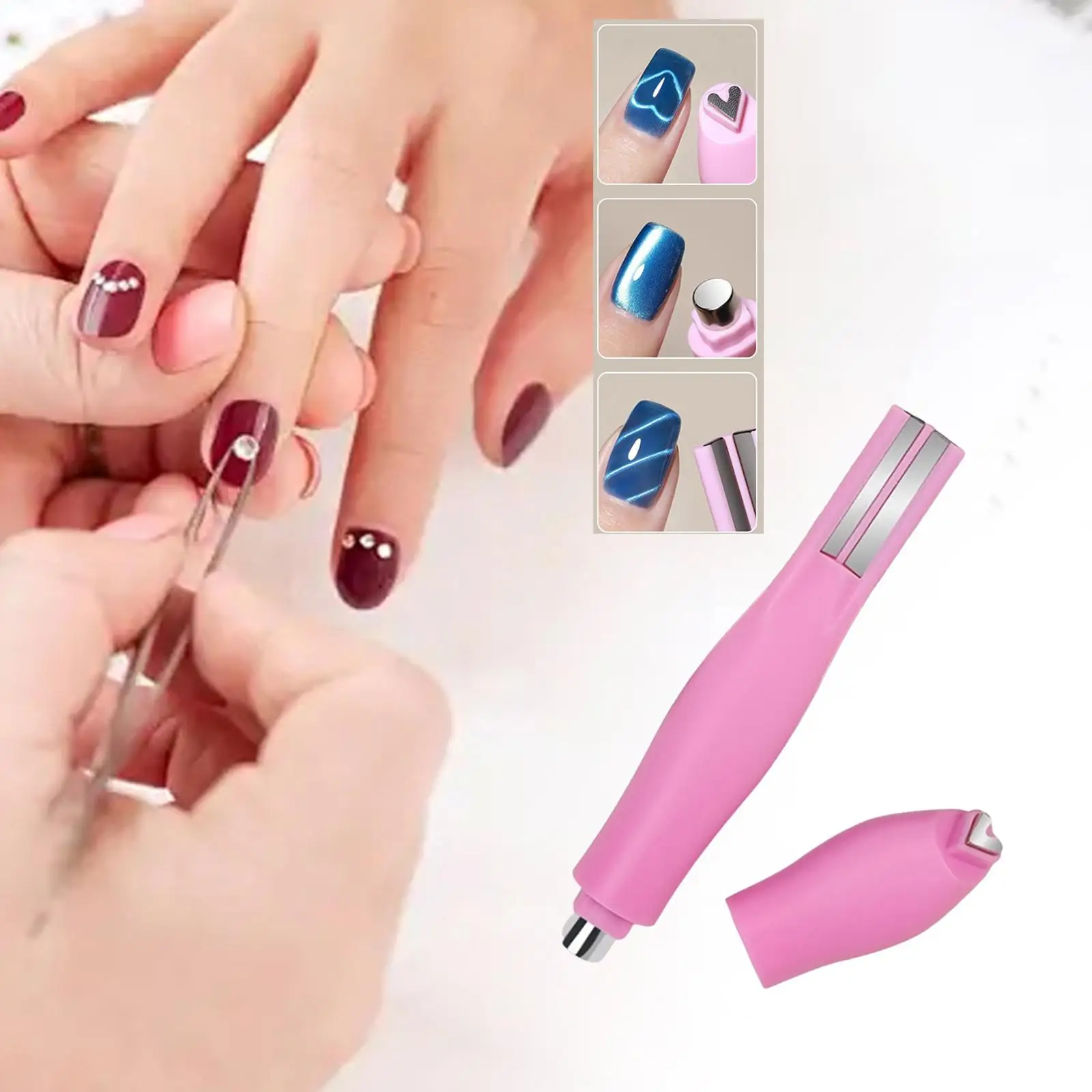 Gel-Nagellack-Werkzeuge, 3-in-1, kompakt, abnehmbar, starke Saugkraft, multifunktional für Frauen, Nagelkunst-Maniküre