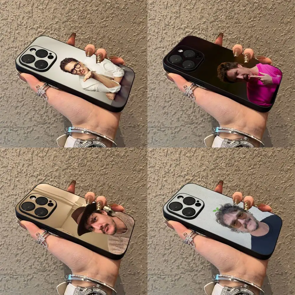 

Phone Case For iPhone 15,16,12,14,13,11,17,Pro,Max,Plus,E,Air,Mini Actor P-Pedro Pascal Soft Black Cover