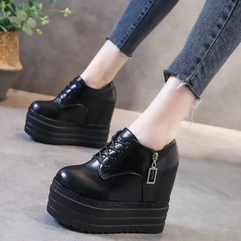

Women Sneakers Breathable Vulcanize Shoes Waterproof Wedges Platform Woman Sneaker Leather Casual Shoes Zapatos Mujer Zapatillas