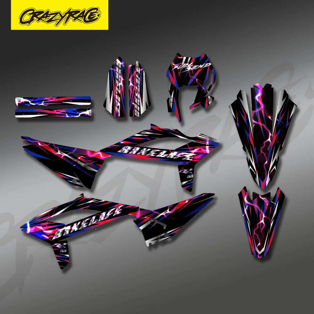 Motorcycle Background Graphics Decals Stickers kit For Beta RR 50 MOTARD TRACK 2021 2022 2023 Decoration Custom Number Name