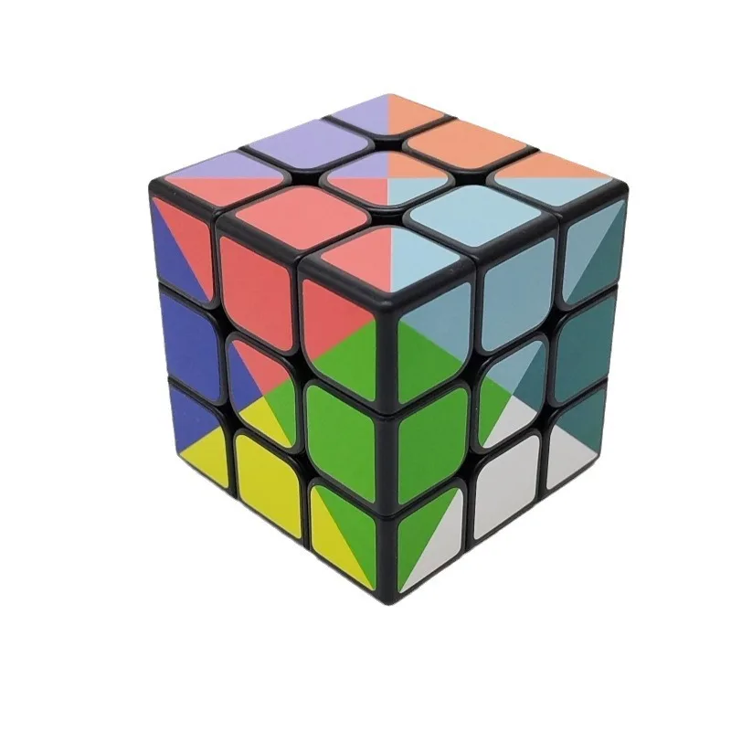 Cube magique 3x3 Super difficile, 12 couleurs, 57mm, motif Cubetwist, Puzzle de défi coloré, jouet Fidget cadeau