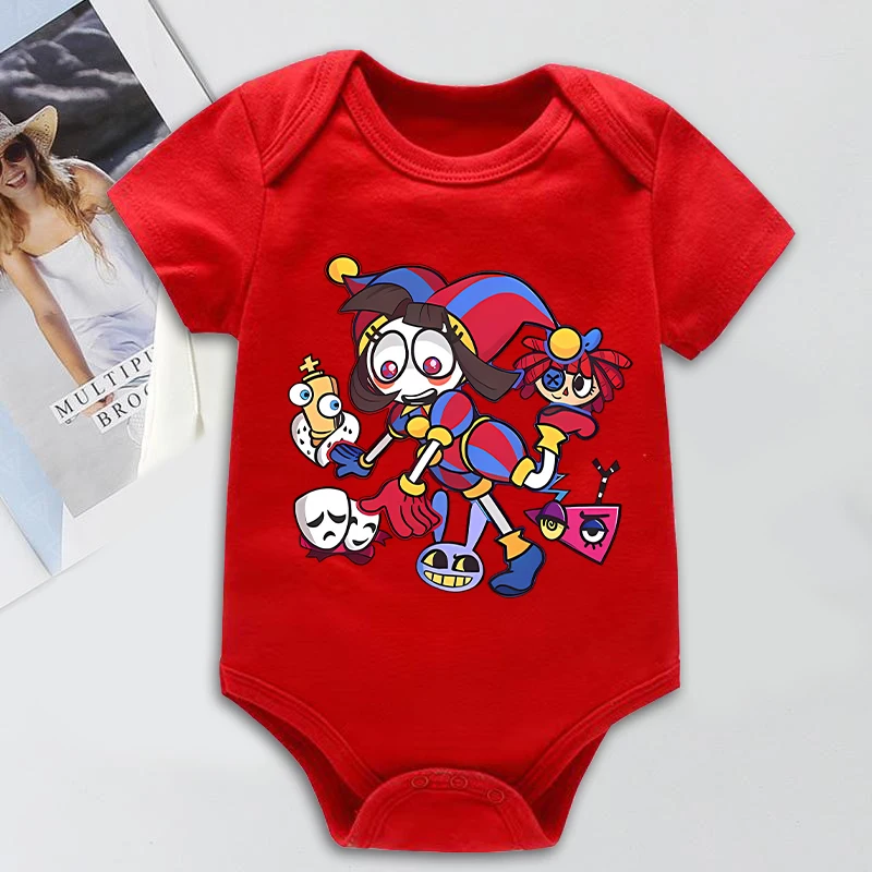 The Amazing Digital Circus Bodysuit for Baby Anime Cartoon One-Pieces Boys Girls Summer Fashion Kawaii Bodysuits Kids Clothes