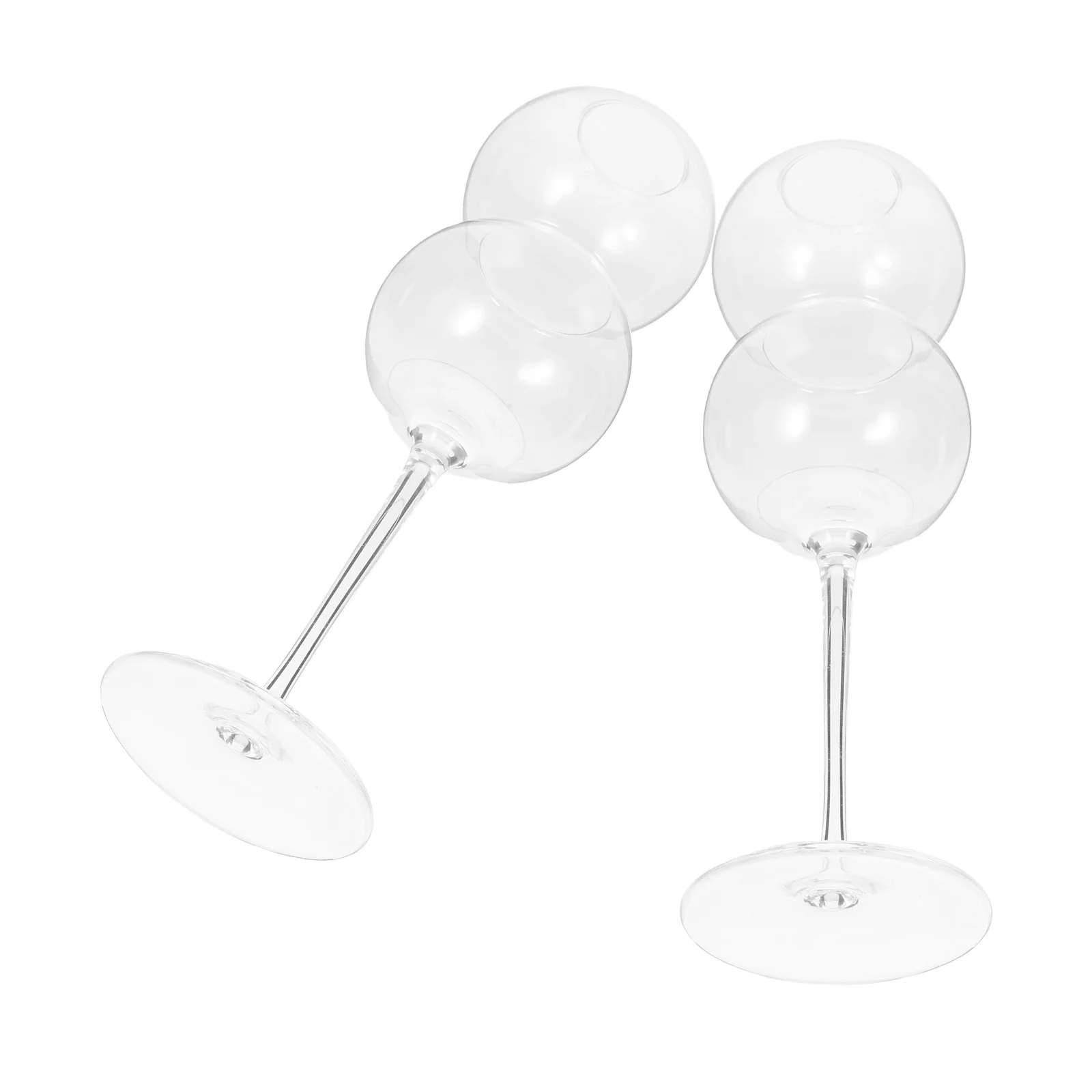 2 قطعة كؤوس مشروبات كريستال عالية القدم كؤوس واضحة نظارات القدمين الحديثة قابلة لإعادة الاستخدام أكواب الخمور للحفلات مأدبة الزفاف الأواني الزجاجية #3