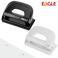 Eagle 2 Holes Paper Puncher，12-Sheet Capacity，With Residue Container，Adjustable Paper Guides，School Office Binding Supplies