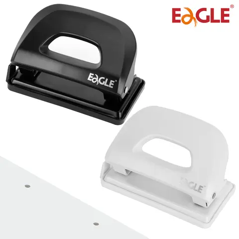 Bilashmart Eagle 2 Holes Paper Puncher，12-Sheet Capacity，With Residue Container，Adjustable Paper Guides，School Office Binding Supplies