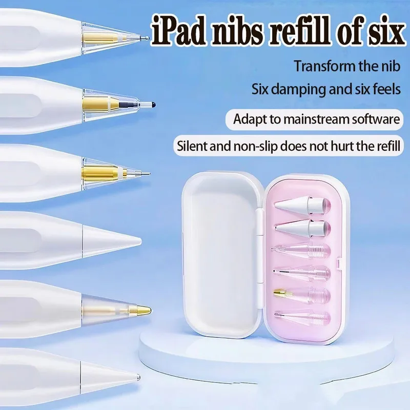 Replacement Tip for Apple Pencil High Sensitivity Silent Metal Tip Compatible with iPad Pencil Smooth Writing No Noise P