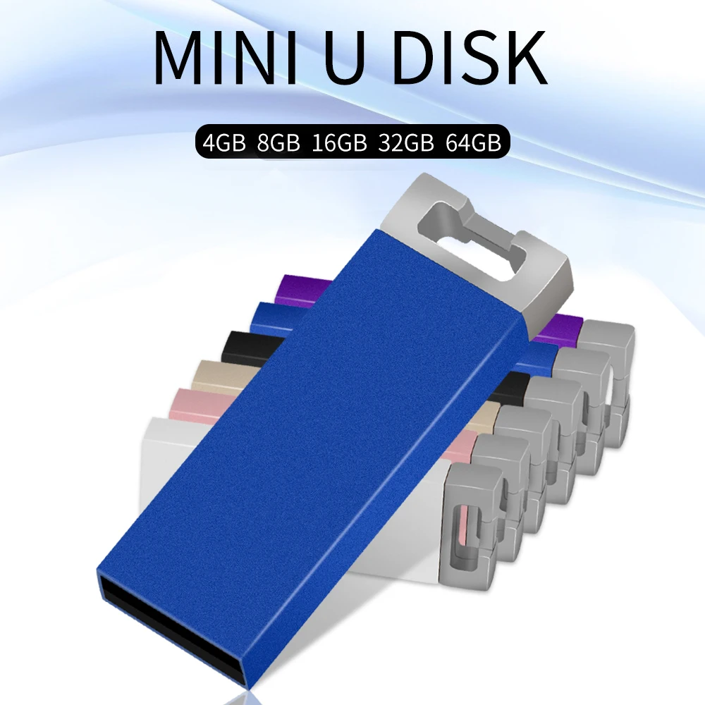 Real capacity Metal USB Flash Drive  64GB 32GB 16GB 8GB 4GB  Flash USB2.0 pen drive waterproof Flash  PenDrive custom logo