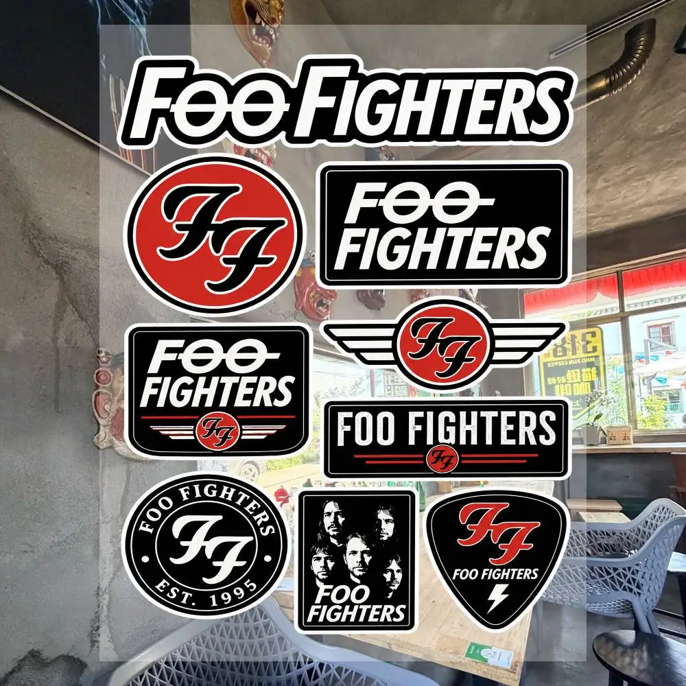 FO-O- Fighters Stickers Vinyl Waterproof Decal Sheet DIY Decor For Car Laptop Skateboard Helmet Collectible Stickers
