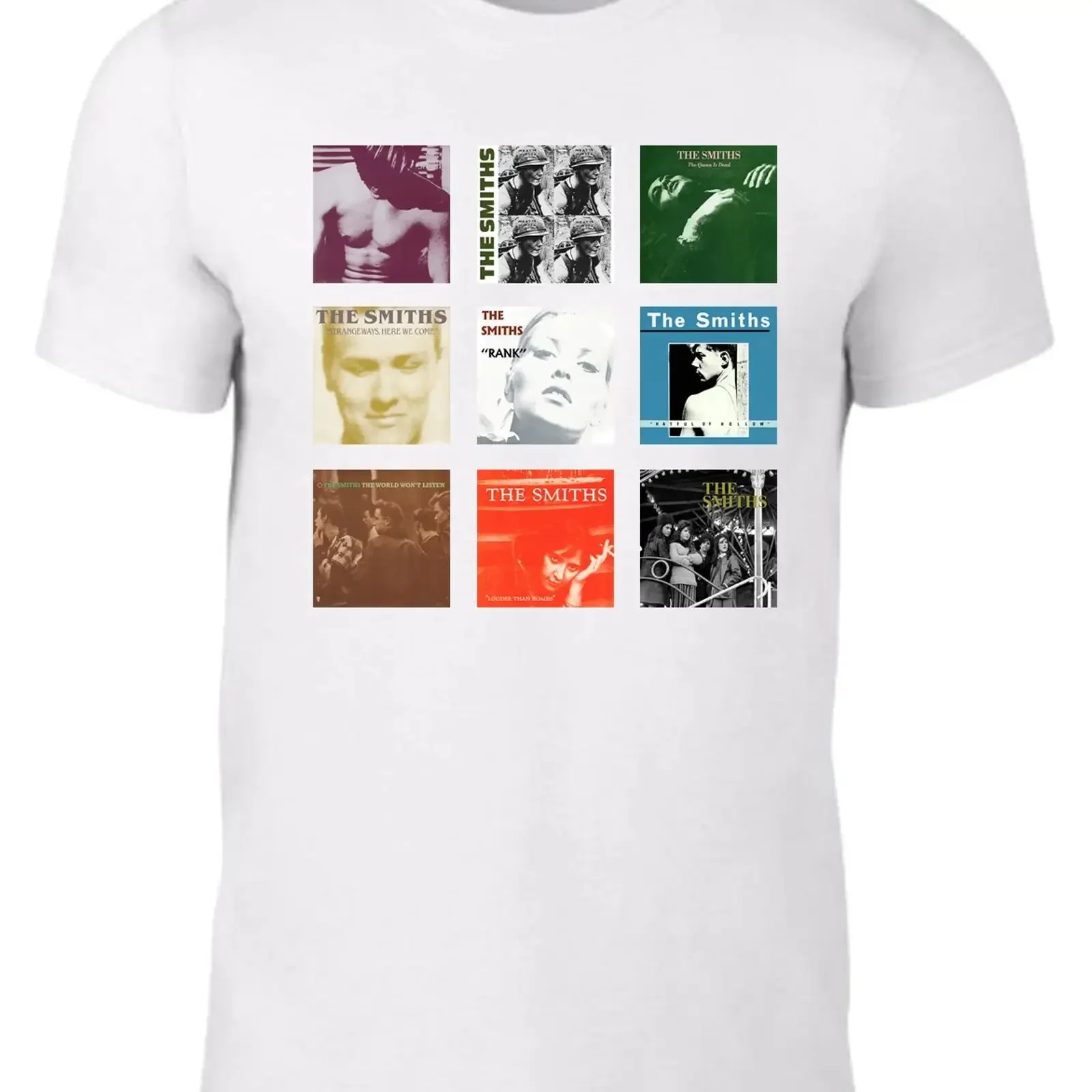 Футболка The Smiths Morrissey: все альбомы, включая Queen is Dead, Flesh, Murder, Strangers, W1, винтажная, с эффектом потертости, универсальная, дышащая, комфортная.