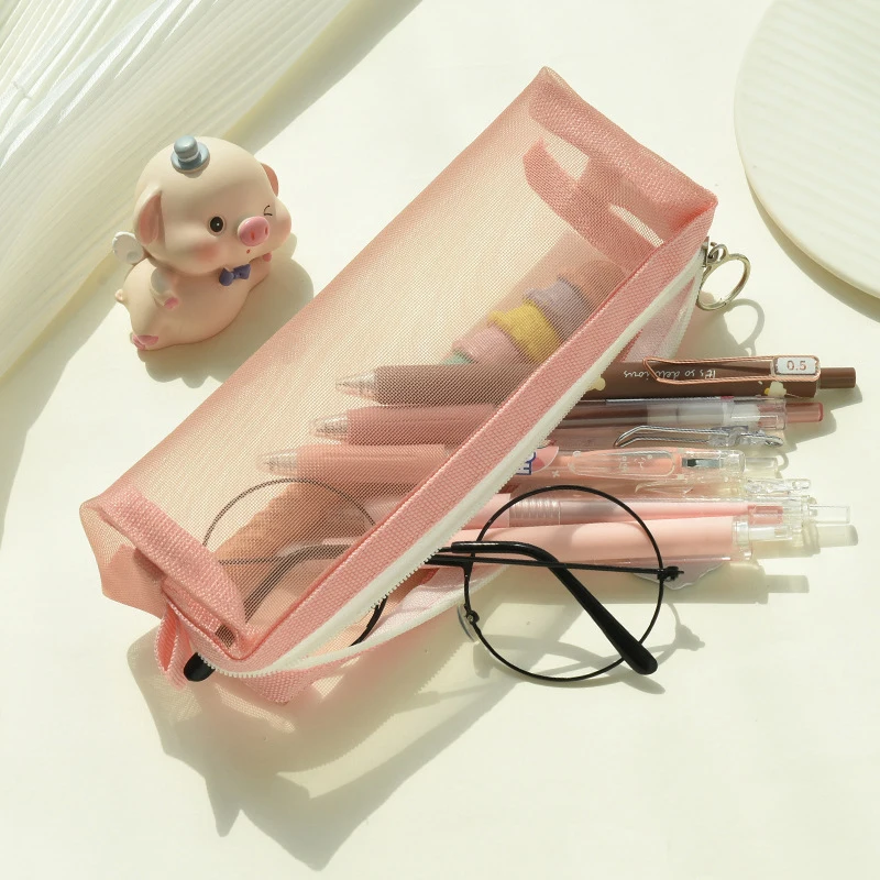 

Оптовая продажа, прозрачная нейлоновая сетчатая сумка-карандаш, студенческий экзамен, специальный унисекс, канцелярские принадлежности, школьные принадлежности