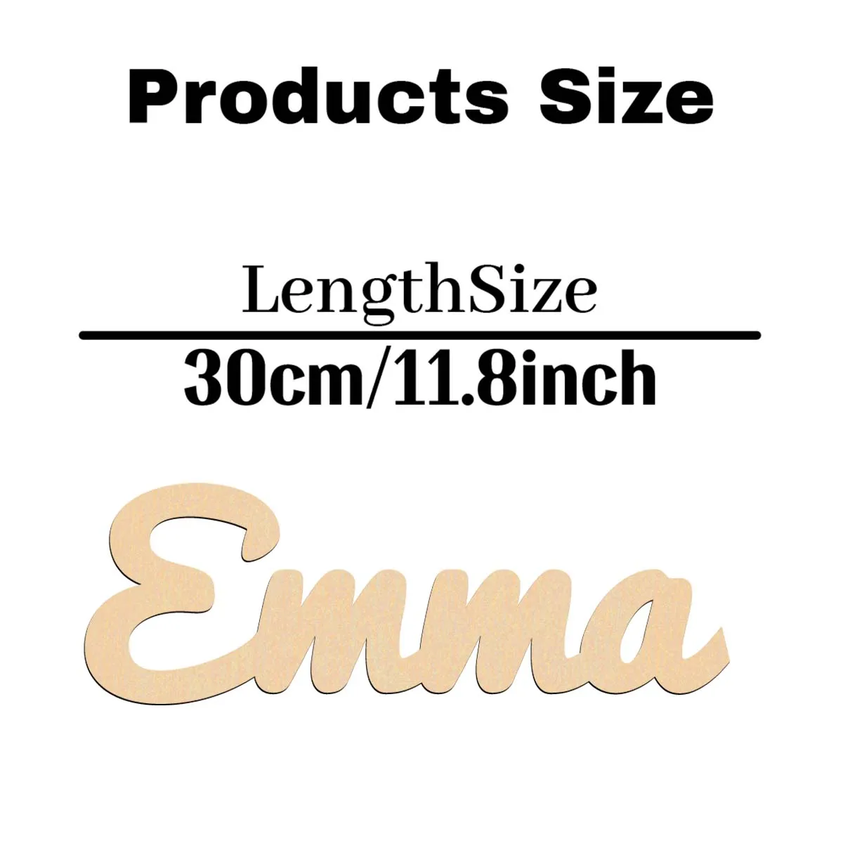 1 قطعة الكرتون emma exmple اسم مخصص علامة خشبية قطع الليزر علامة لوحة خشبية لم تنته الخشب للرسم أو التألق