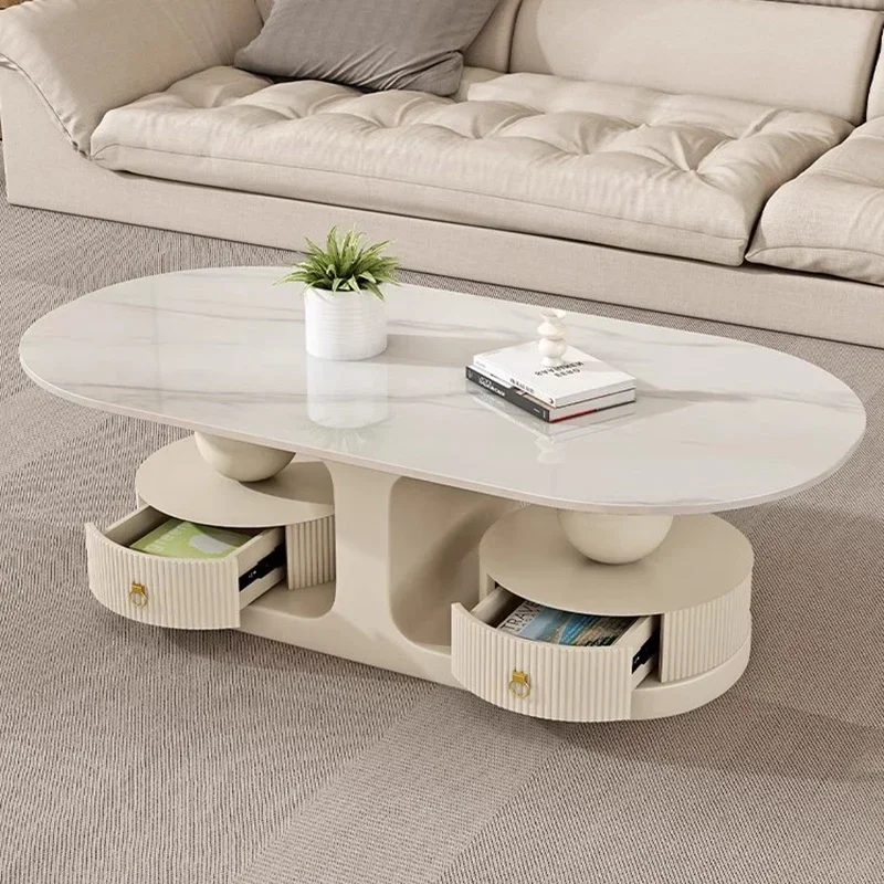 Hardcover Luxury Coffee Table Corner Regale Drawers Tray Minimalist Side Table Designer Storagemesa Auxiliar Salon Furniture