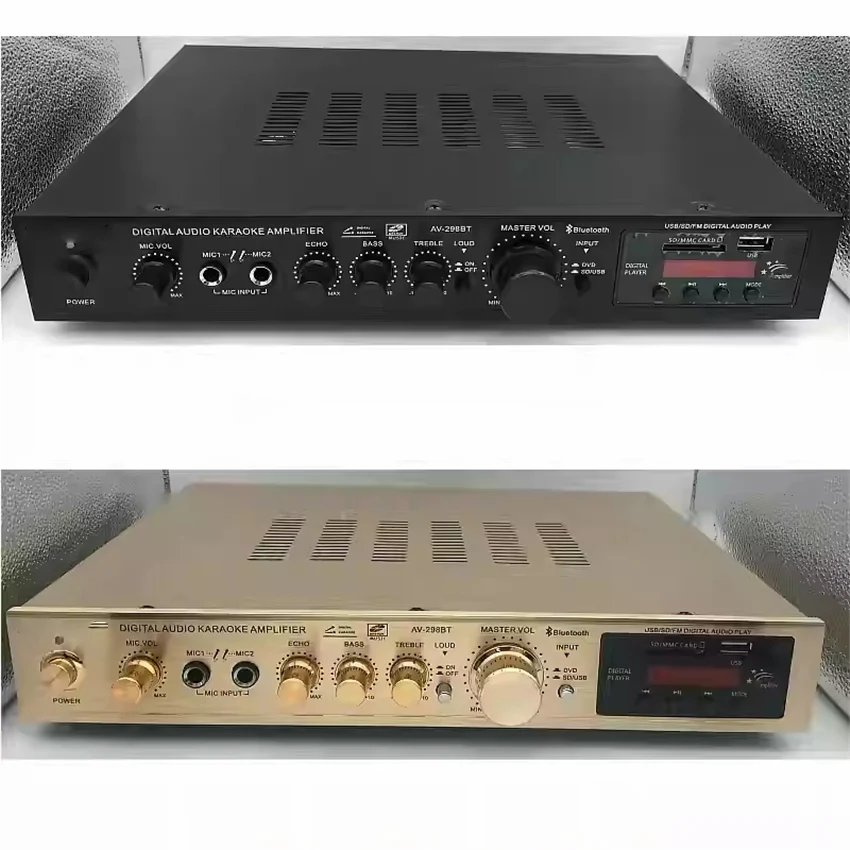 

AV-298BT Пятиканальный бытовой усилитель высокой мощности со встроенным Bluetooth и пультом дистанционного управления 110 В 220 В