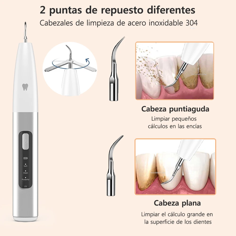 Eliminación ultrasónica de sarro Dental, eliminador de sarro Dental, escalador Dental, eliminador de placa y cálculo, limpiador de sarro Dental ultrasónico