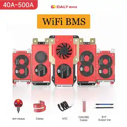 Daly Smart BMS 4S Lifepo4 8S 16S WiFi BMS 40A 60A 100A 150A 200A 300A 400A 500A WIFI APP for Inverter Solar RV RS485 CANBUS