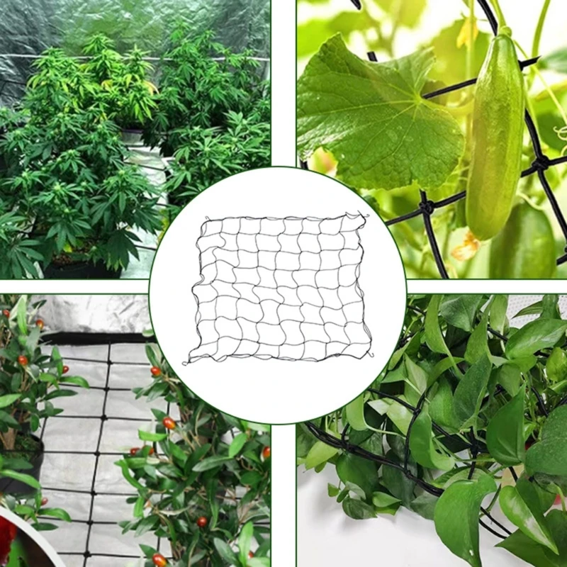 Trellis Netting for Grow Tent Elastic Scrog Net with Hooks for Indoor Plant Growing Tents Flexible Trellis Net Support