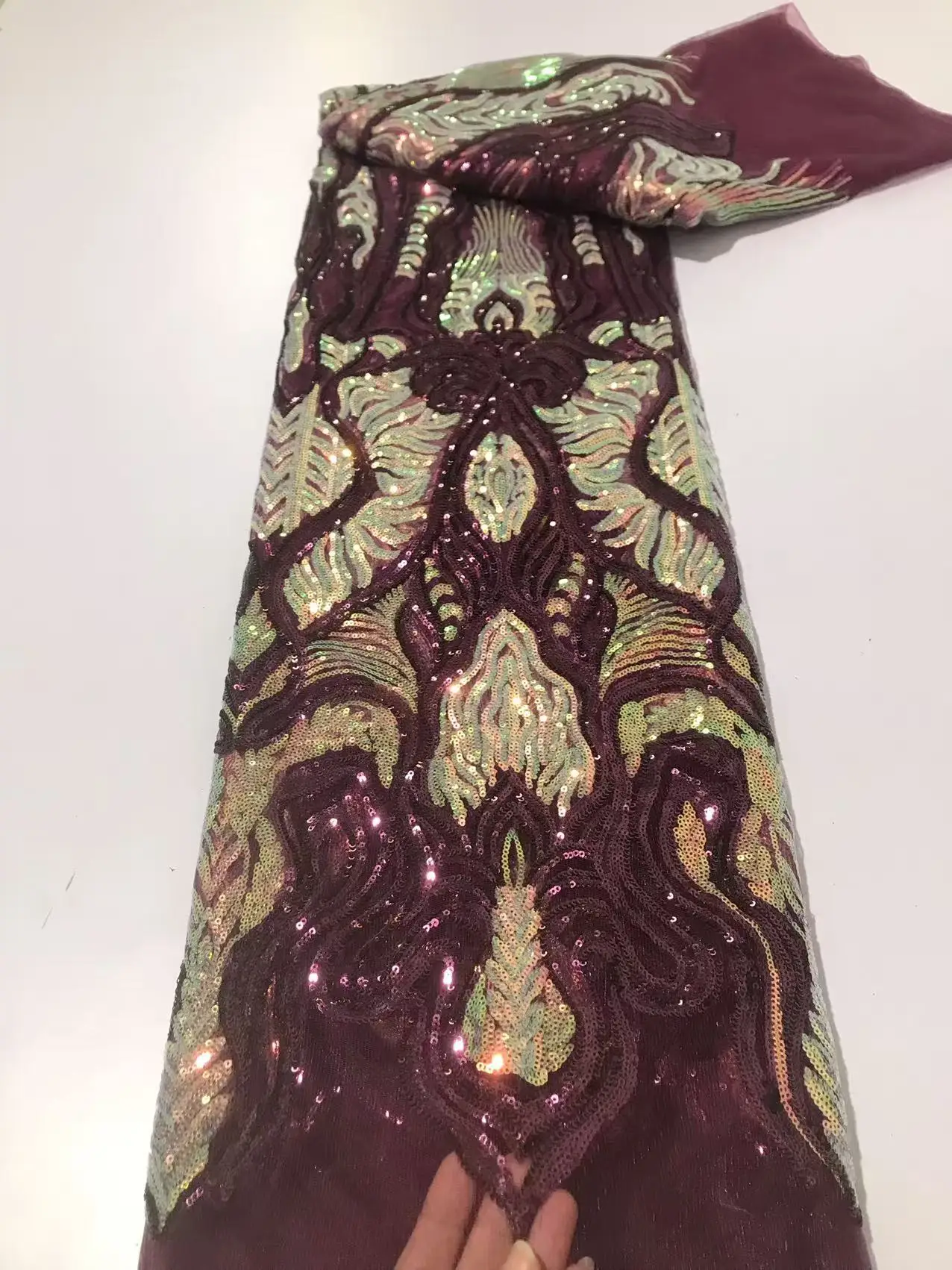 

Африканские кружевные ткани с пайетками, модные нигерийские кружевные ткани 2026 года, вышитый тюль высокого качества для пошива одежды и праздничных платьев