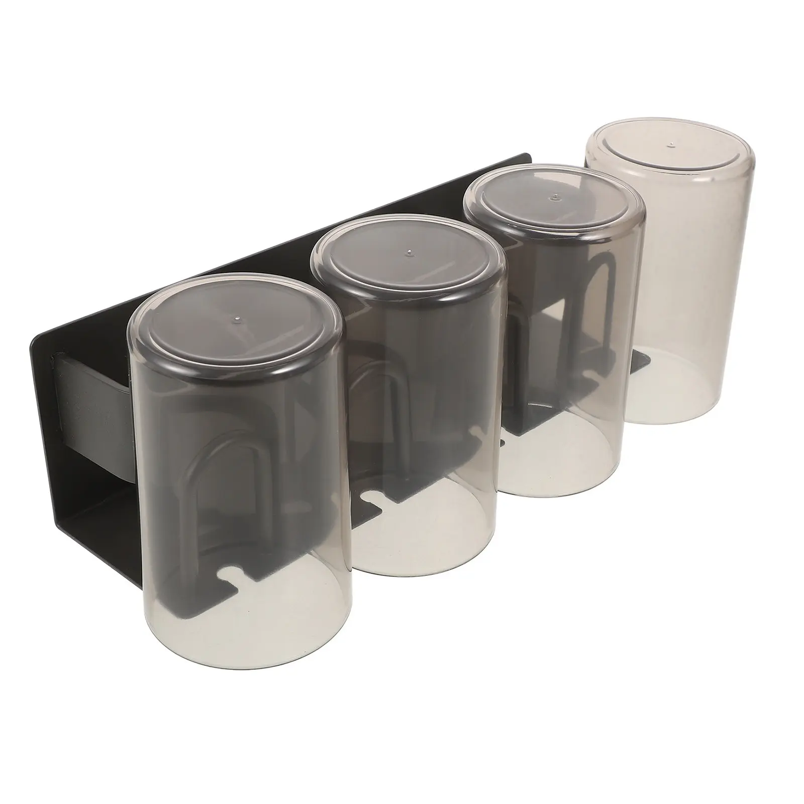 Wall Mounted Toothbrush Holder No Drill Bathroom Organizer Rust Proof Aluminum Storage Rack for Toothbrushes Cups Razors Small