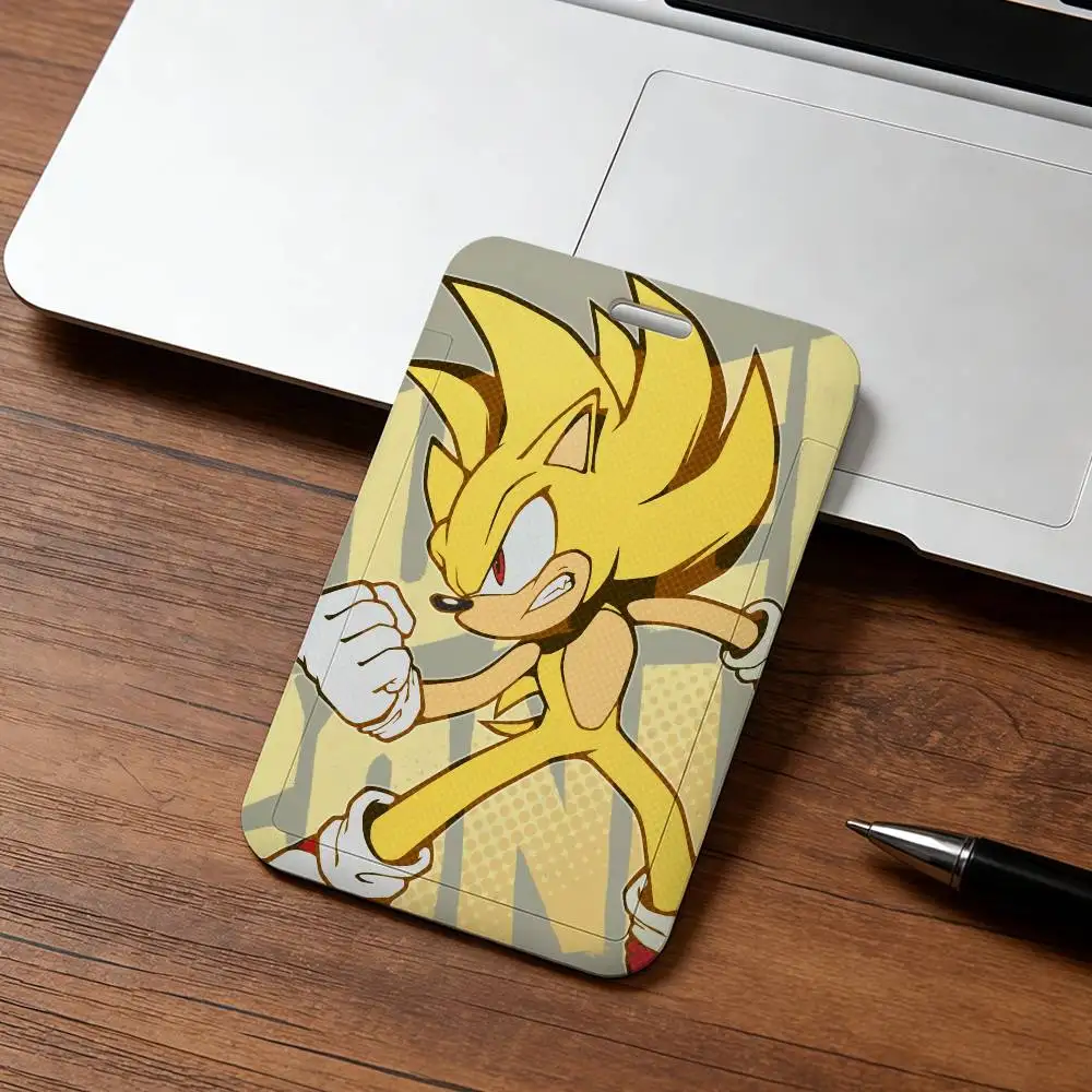 Modisches Cartoon S-SonIC-C Kawaii Schlüsselband mit Rückzugclip und Kartenhalter, Drehbarer Ausweishalter, Familiengeschenk – Detail 14