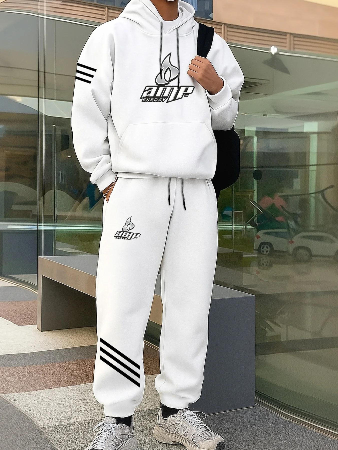 

2025/26Fashionable autumn and winter men's best-selling hoodie Y2K street versatile 2-piece set Sweatshirt+Trousers Jogging Suit