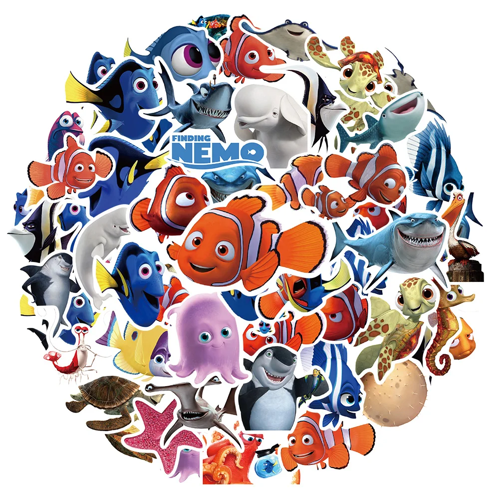 10/30/50pcs Disney Classic Movie Finding Nemo Stickers Anime Cute Cartoon Decals Kid Toy for Bike Suitcase Sticker Birthday Gift