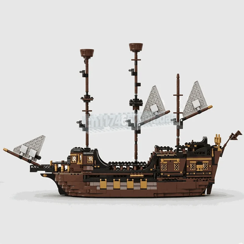 1701PCS Classic Sailing Ship Building Blocks Wooden Ocean Voyage Display Model DIY Assembly Collection Display Festival Gift Toy