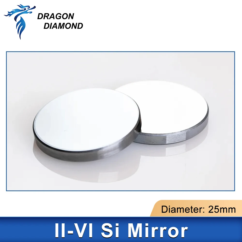 

Original II-VI Si Laser Reflective Mirror 20mm 25mm Thickness 3mm Co2 Laser Reflector Co2 Cutting Engraving Machine