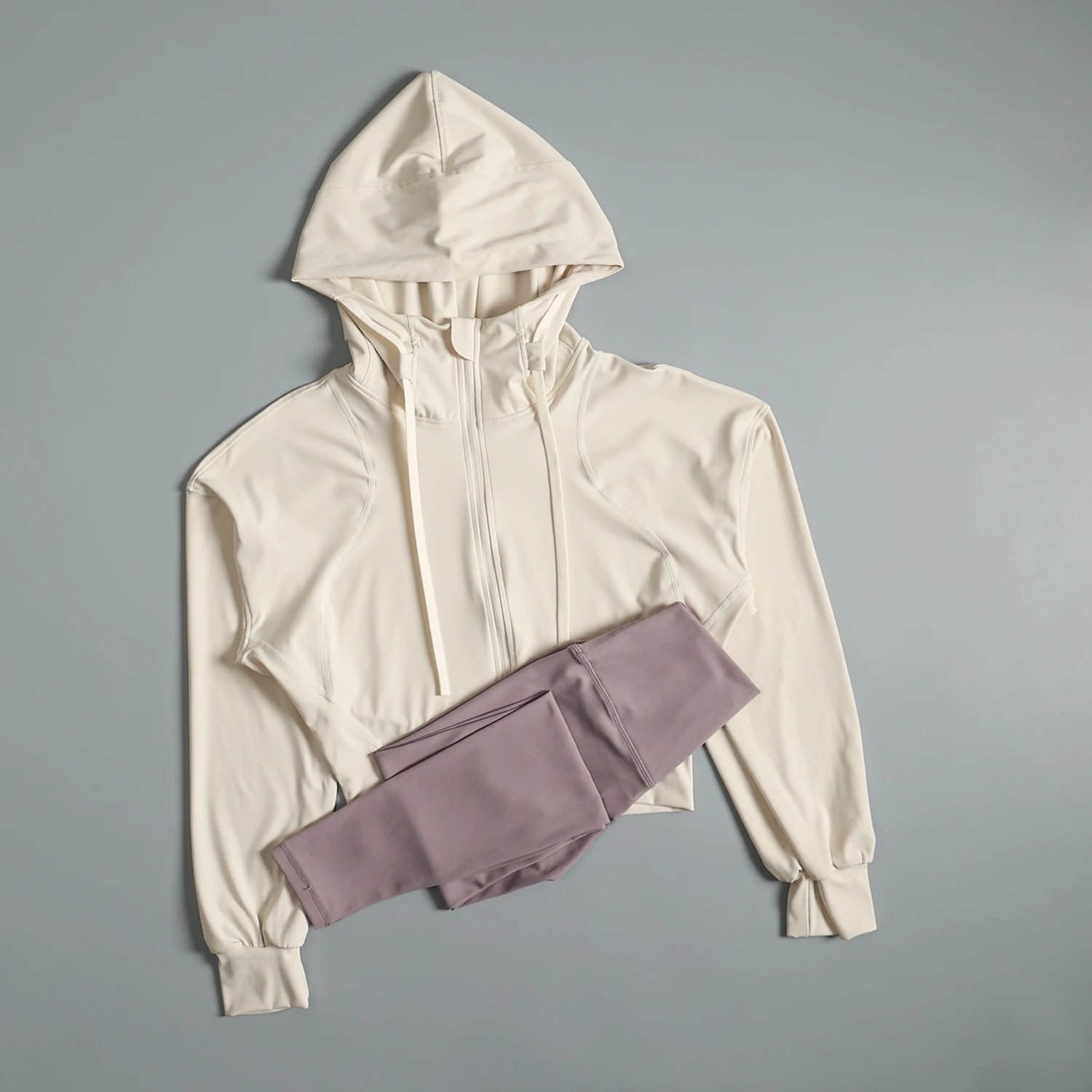 بدلة ملابس اليوغا للنساء للخريف والشتاء، سترة تدريب قصيرة ضيقة للجري، ملابس رياضية احترافية سريعة الجفاف