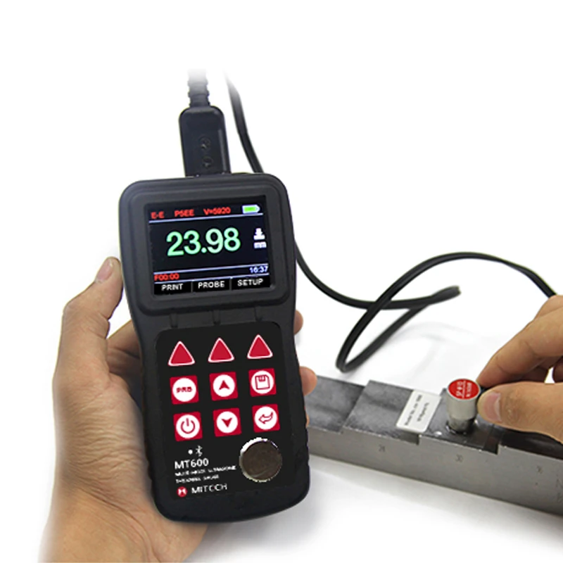 MT600 Mitech Multi Mode Ultrasonic Thickness Gauge Bluetooth USB Communication optional Thickness Meter Tester