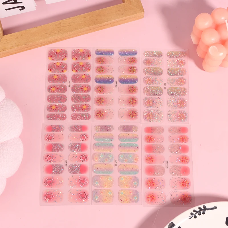 

3D фейерверки, наклейки для ногтей, обертывания для лака для ногтей, клейкие наклейки для ногтей, новогодние наклейки для ногтей, водонепроницаемые, не повреждают ногти