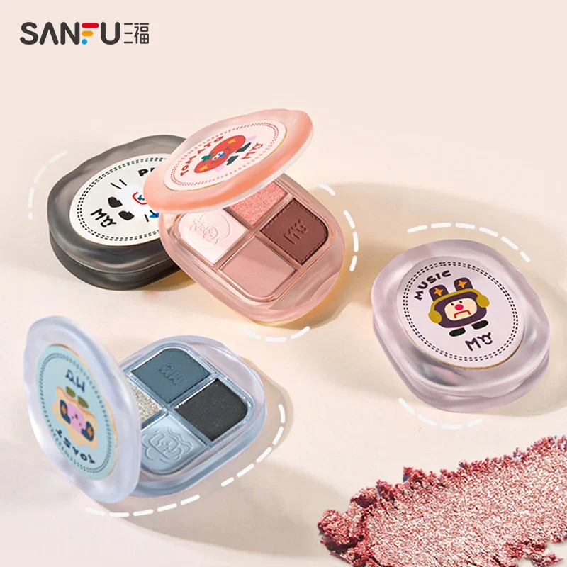 MYY Sanfu Qiqu family four-color eyeshadow powder plate