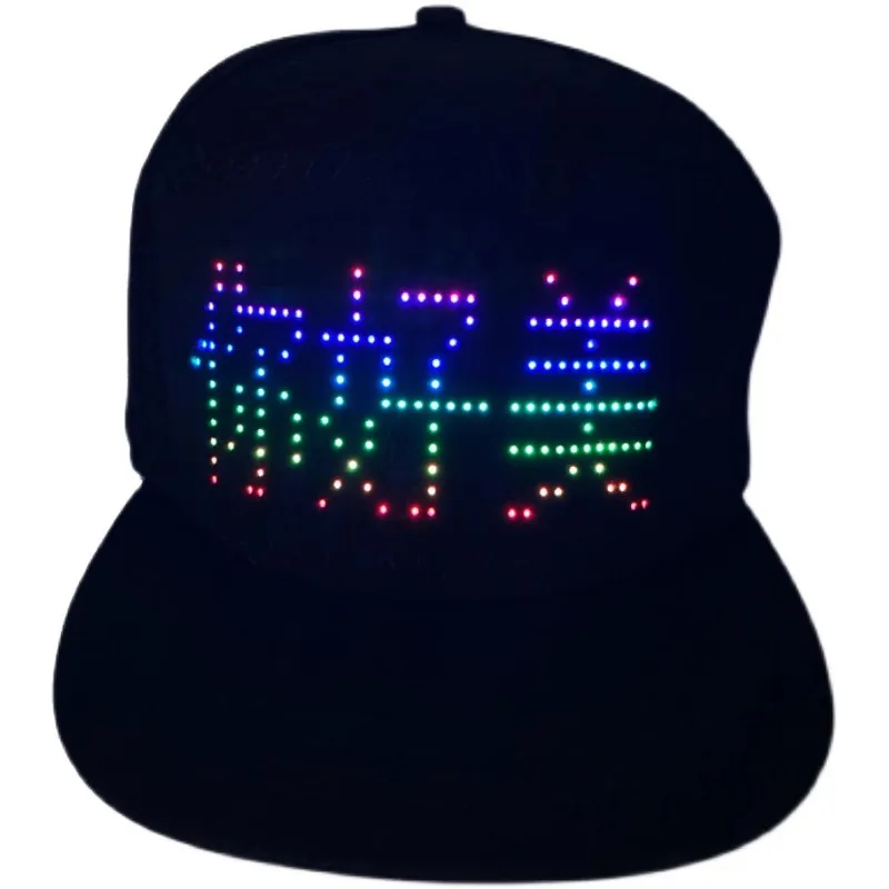 Bluetooth LED Walking Screen DIY Graffiti Music APP Baseball Cap Outdoor Sunscreen Breathable