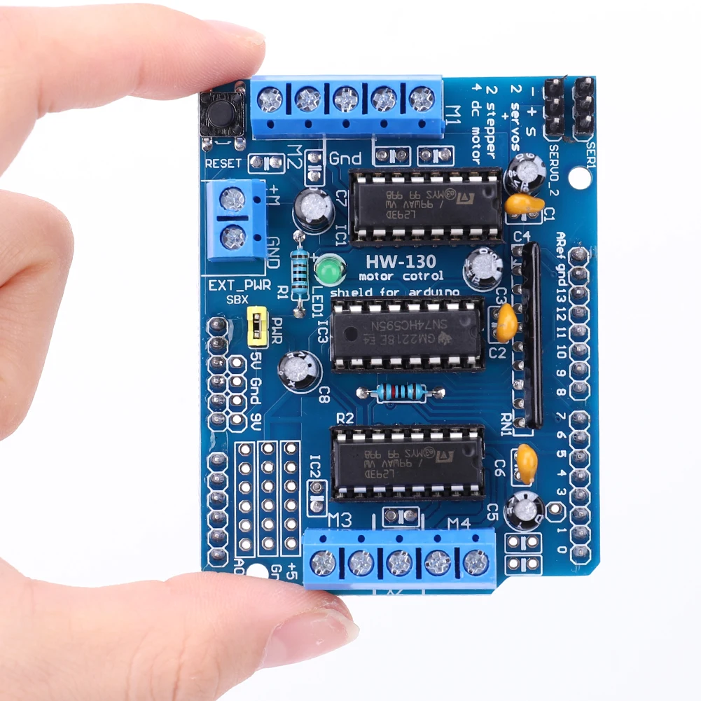 L293D DC Motor Drive Shield Stepper 4.5-36V 4CH Motor Control Shield for Arduino Raspberry Pi DIY Experiments