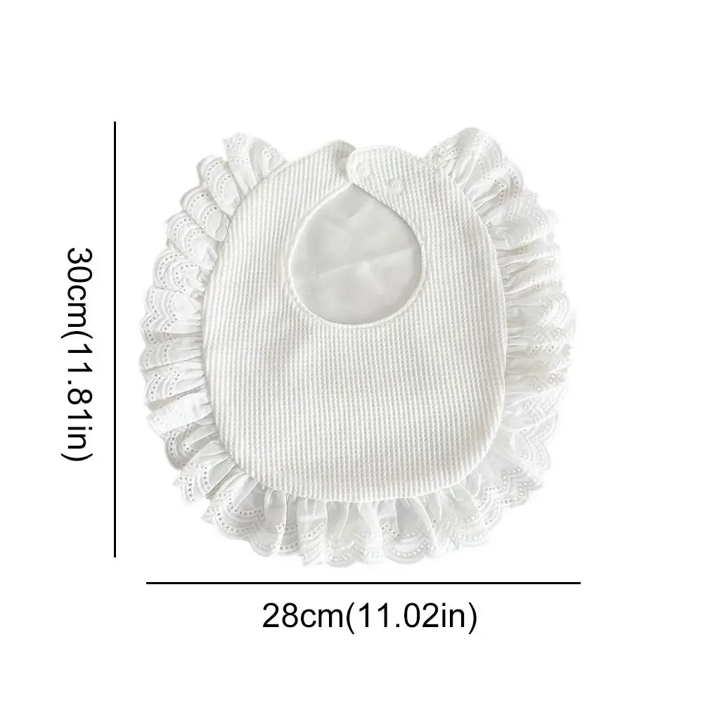 Babadores de algodão para bebês em forma de u, babadores à prova d'água para alimentação de bebês, babadores florais de renda, toalha de saliva, panos, acessórios de pescoço