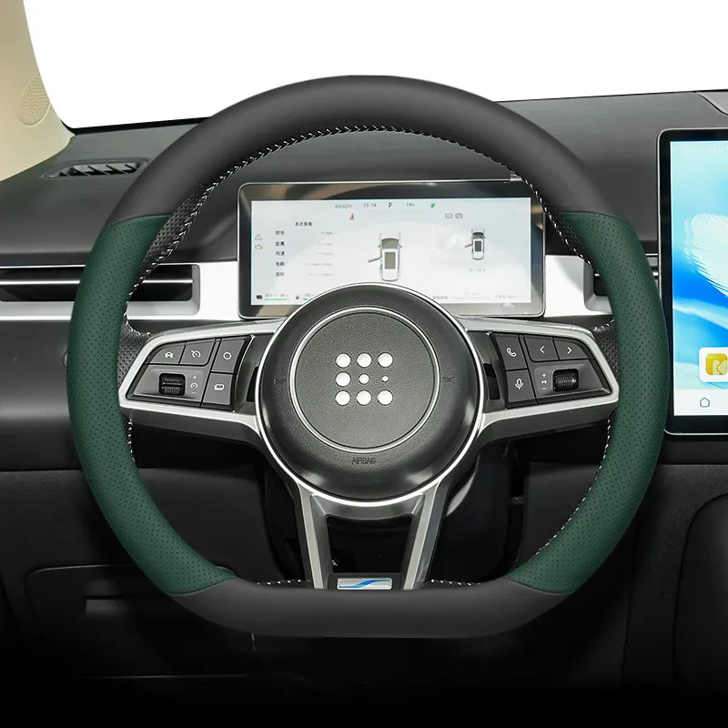 Leather Car Steering Wheel Cover for DFSK Landian E5 Plus E5 2023 2024 2025 2026 2027 Accessories