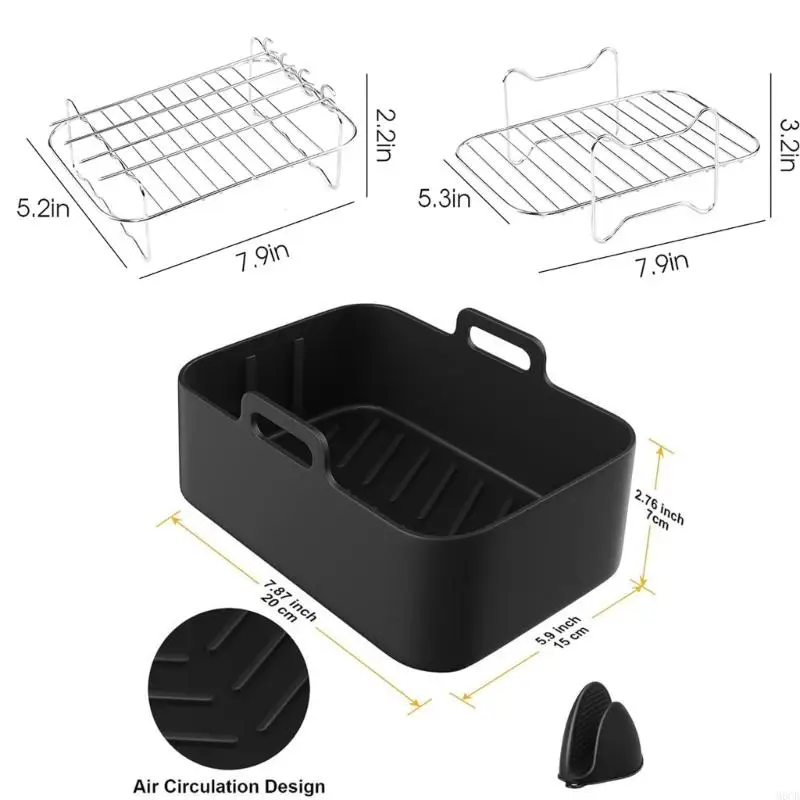 M6CB Air Fryer Rack para Dz401 Basket Air Fryers