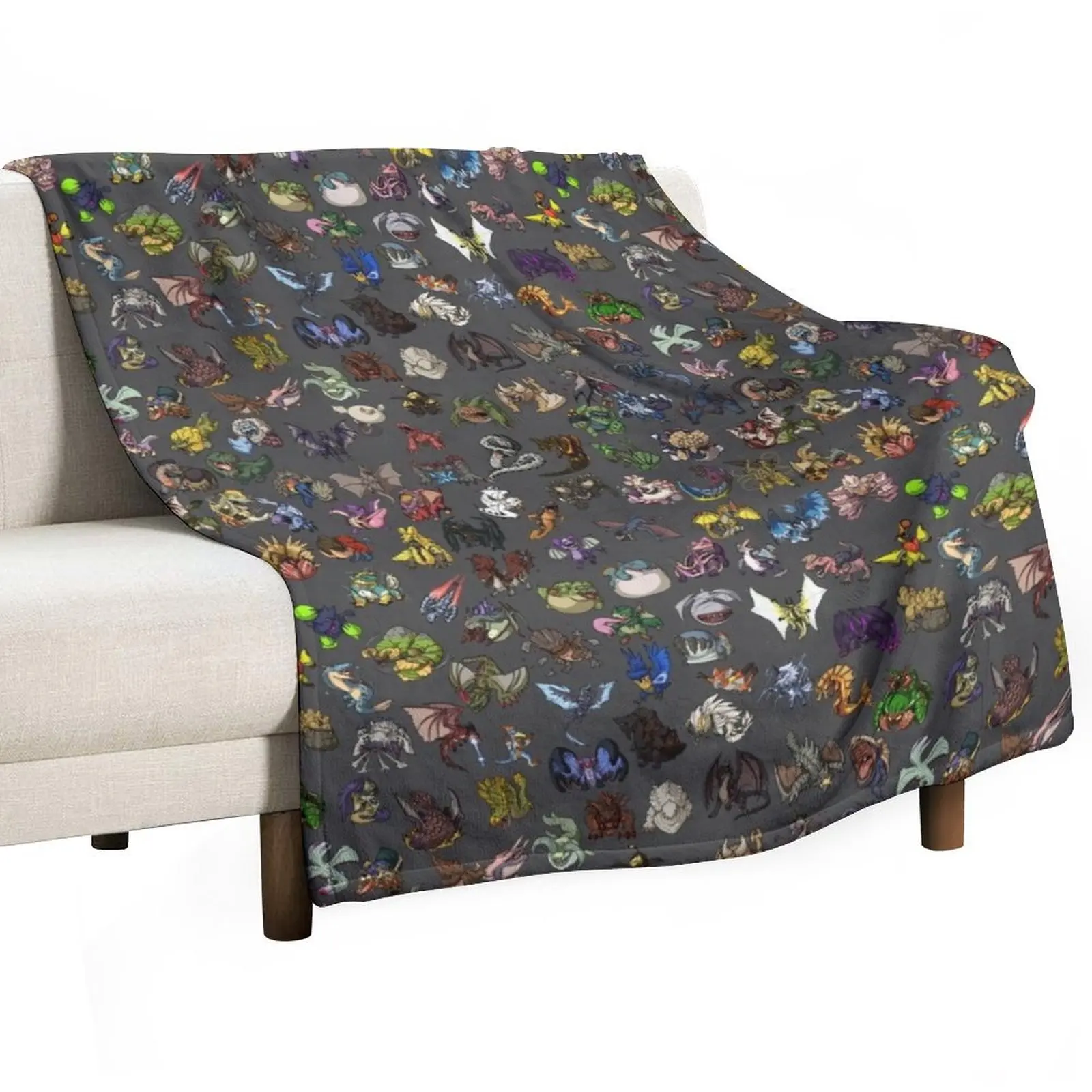 

Monster Hunter Throw Blanket for sofa warm for winter Blankets