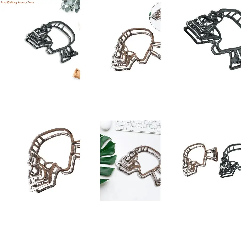 G92D Novelty Skull Hair Clip Hair Claw Girl Hair Styling Tool Festival Headwear