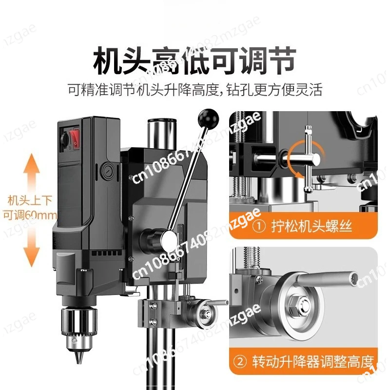 Bench Drill Small Household 220V High Power Industrial Drilling Machine Milling Machine Worktable Multifunctional High Precision